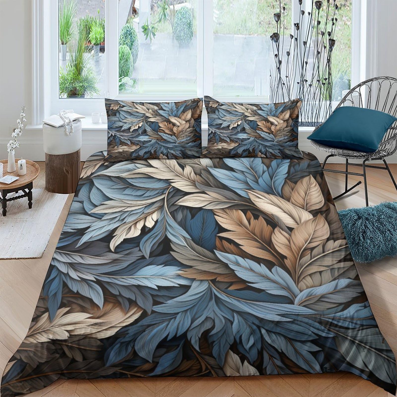Housses de couettes 3D imprimé feather shape avec parure de lit imprimée
