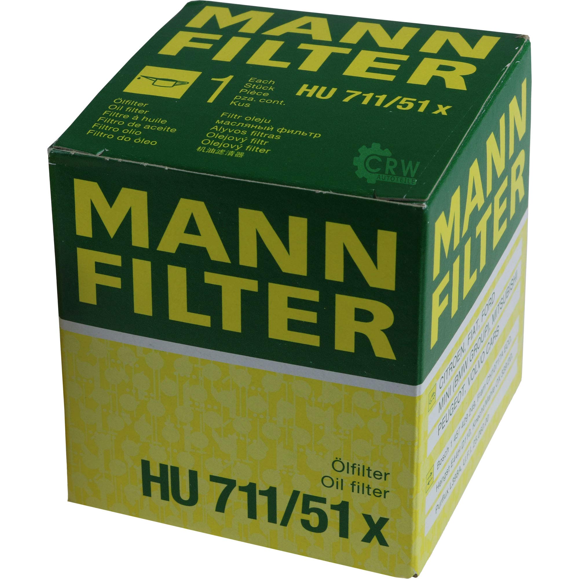 Paquete de inspección Kit de mantenimiento de filtros con filtro de aceite HU 711/51 x, filtro de aire C 3485/2, filtro de combustible WK 6031, filtro de habitáculo CUK 2940, anillo de