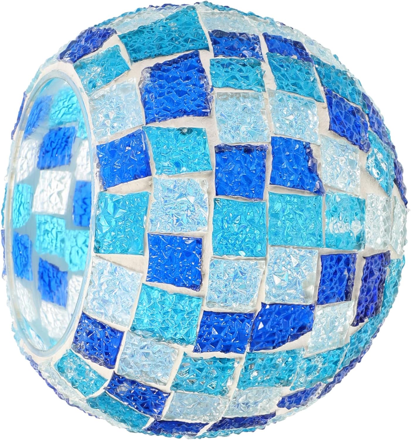 Vintage Glass Lamp Shade Cover Retro Mosaic Ceiling Light Fixture for Home Decor Warm Diffused Lighting for Bedroom Living Room and Hotel