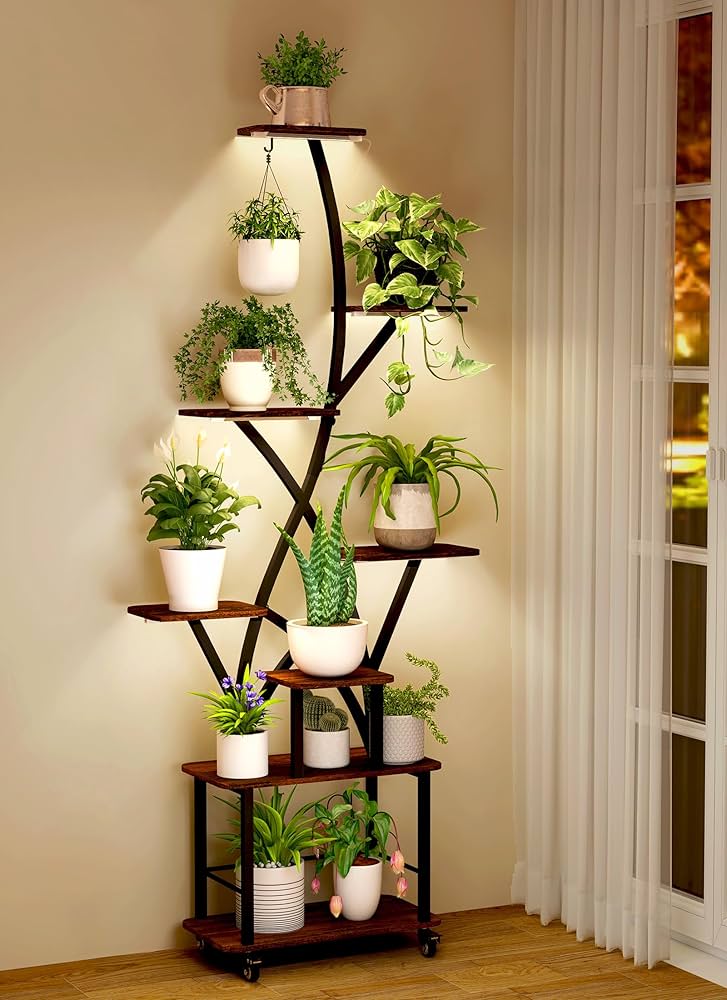 Stylish Plant Shelf with Tray, 64×40cm Stylish Plant Shelf with Tray, 64×40cm Stylish Plant Shelf with