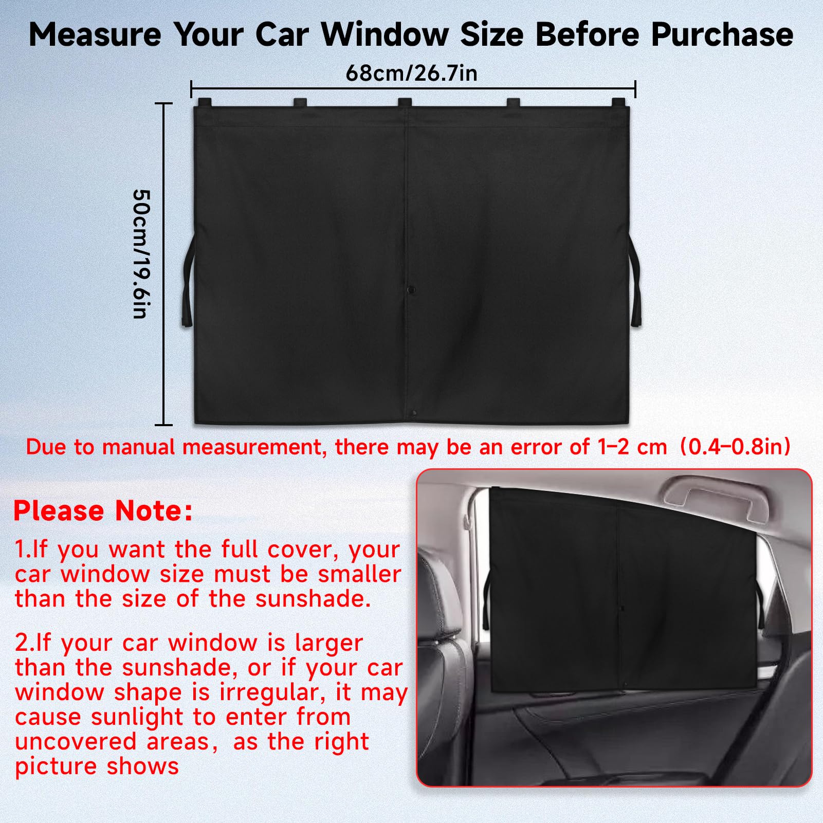 DIZA100 Sonnenschutz Auto Baby, 2 Pack Magnetisch Doppelschicht Sonnenschutz Kinder/Auto Vorhang UV Schutz & Verdunkelung Autofenster Hitzeschutz Vorhang für Seitenscheibe