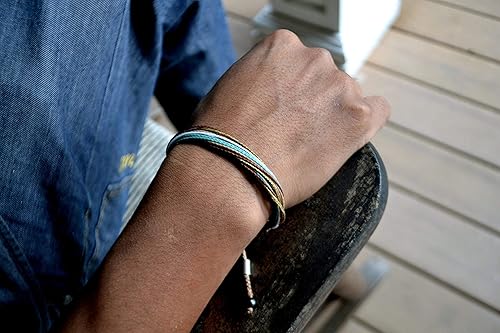 Miniatura 89 de Surfer Bracelets for Men - Handmade Surfer Rope Adjustable Friendship Bracelets - Surf String Bracelet for Couple Women Men Waterproof Beach Jewelry