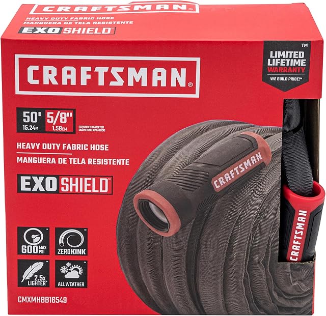 CRAFTSMAN Heavy-Duty ExoShield Lightweight Fabric Hose