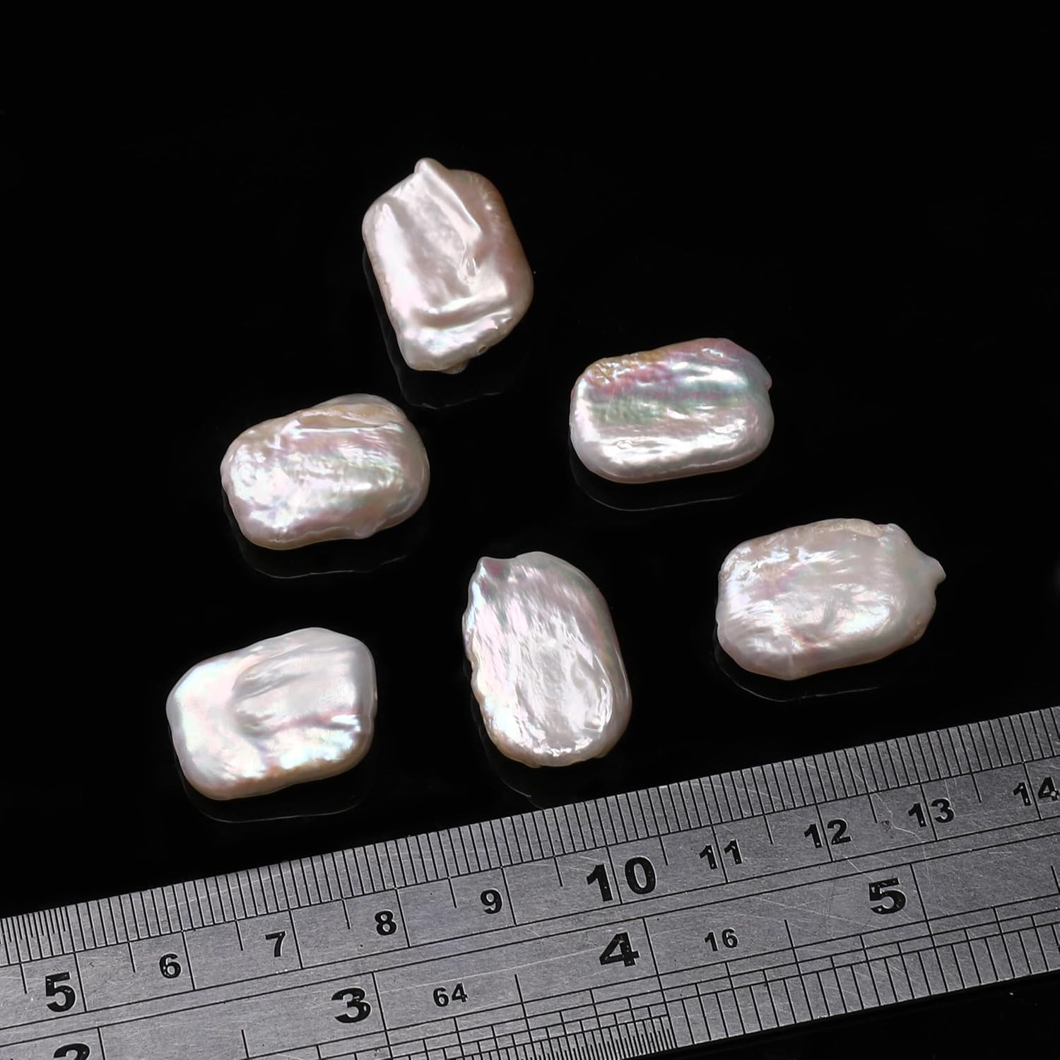 Natural Irregular Rectangular Freshwater Pearl Beads 17-20mm 6pcs Baroque Cultured Loose Gemstone Beads for DIY Jewelry Making - Image 5