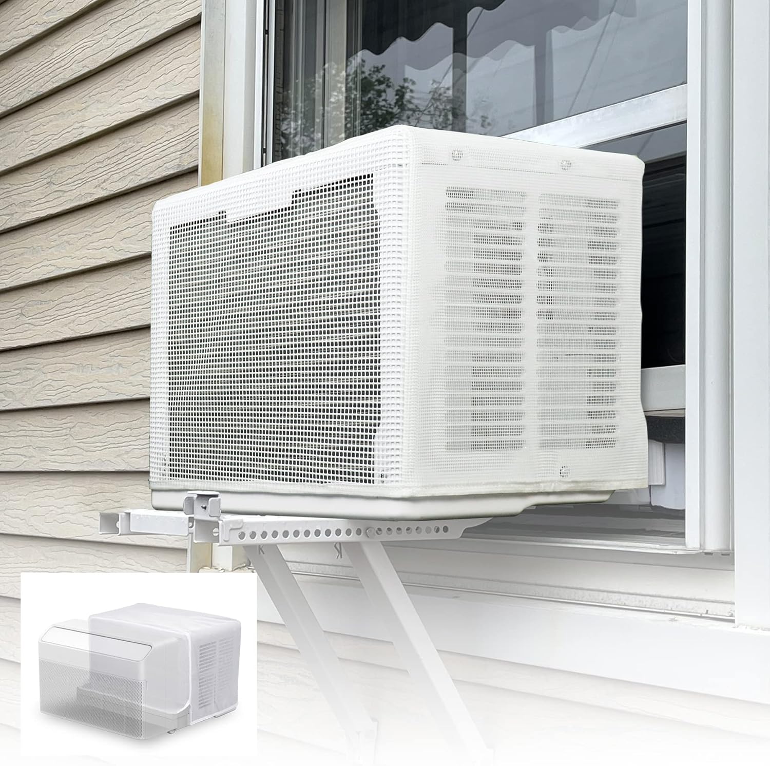 Powrocket Window Air Conditioner Mesh Cover for UShape