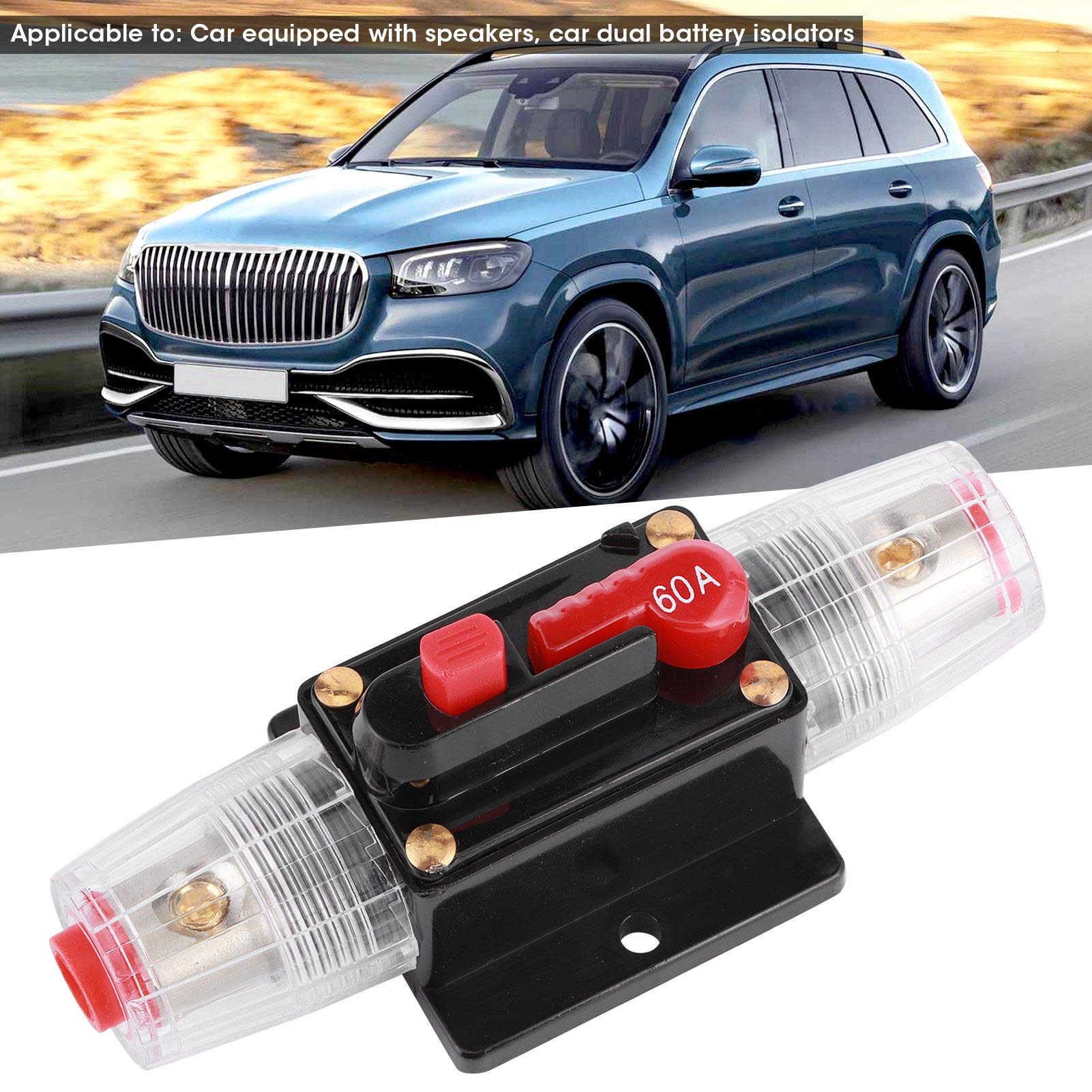PRZEŁĄCZNIK UCHWYTU BEZPIECZNIKA AUTO RESET DO OCHRONY Do AudiO SAMOCHODU SAMOCHODOWEGO 12V 60A