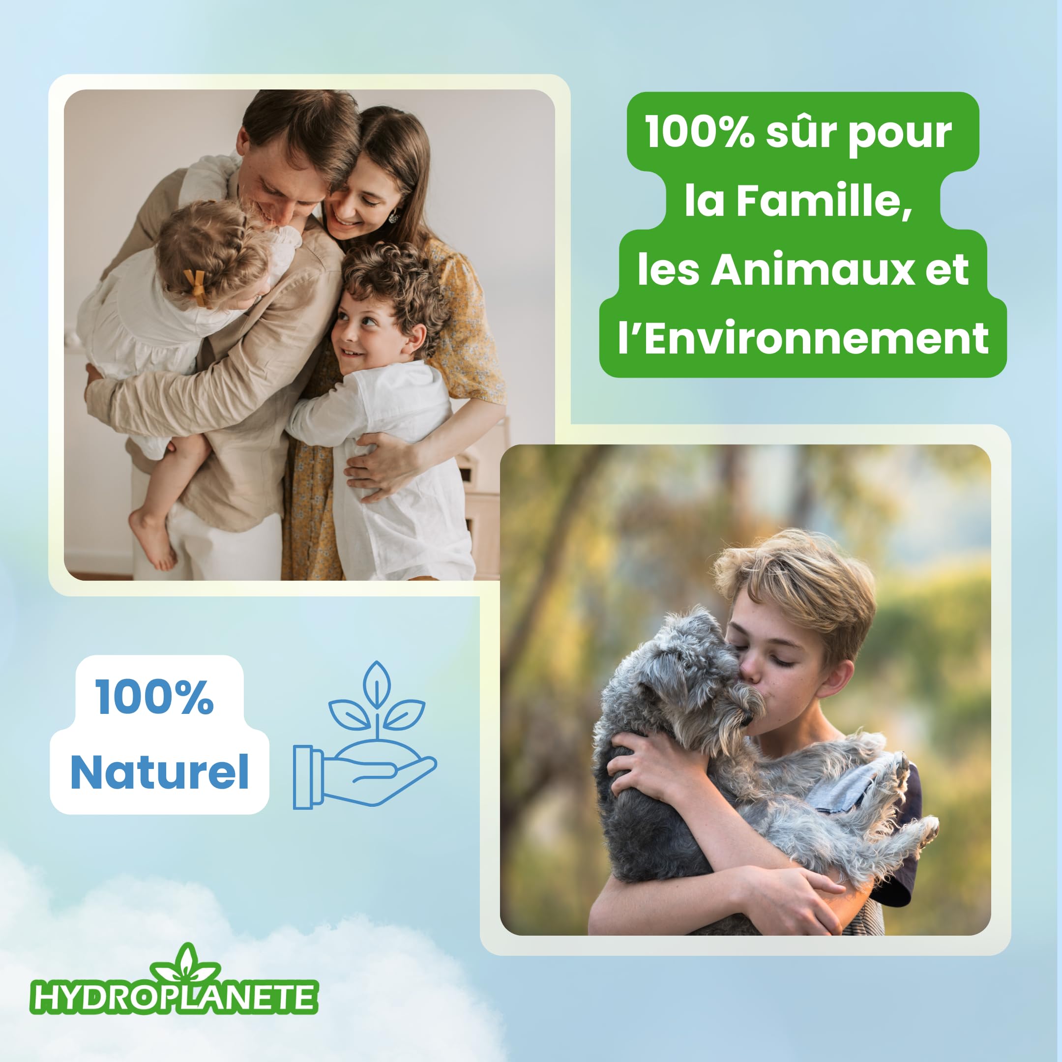 HYDROPLANETE Terre de Diatomée Grise 3 kg Multi-Usages | Poudre Alimentaire et Hygiène Animale | Sans Additifs et 100% Naturel | Fabriqué en France | Disponible de 350g à 25kg | Hydroplanete
