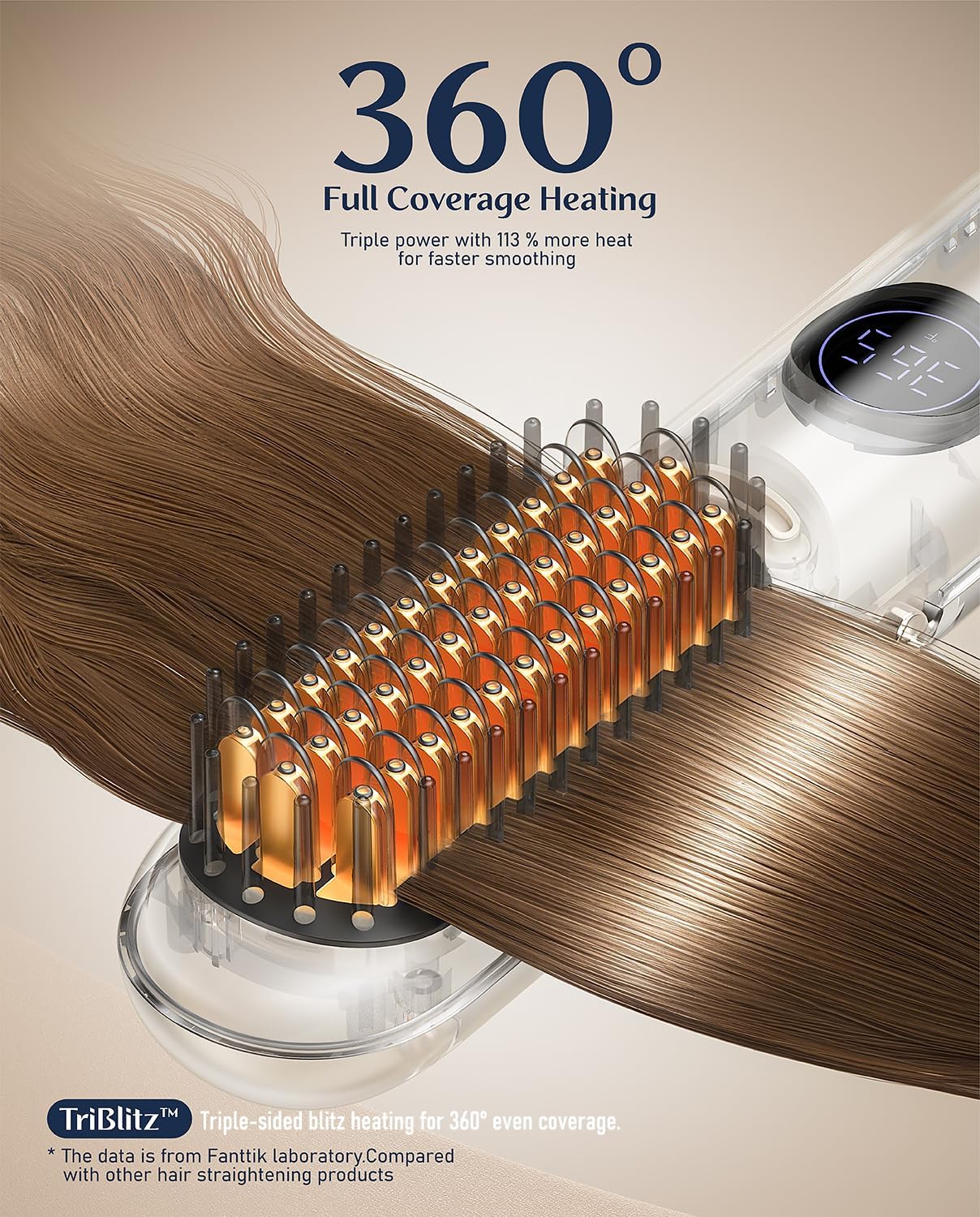 Fanttik Solo I10 APEX Portable Hair Straightener Brush