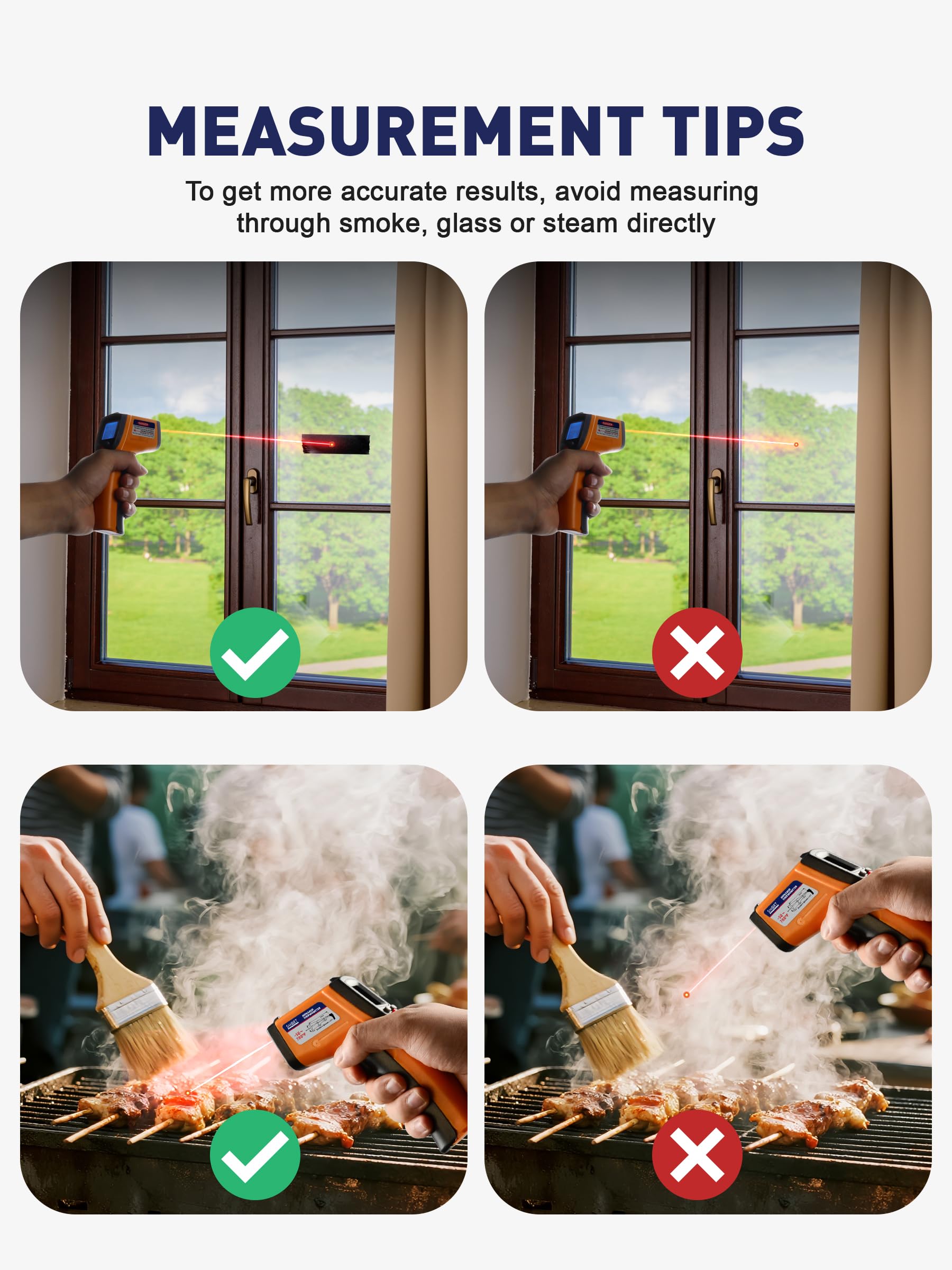 Infrared Thermometer Gun -58°F to 788°F Range (Not for Human Body Temp) — Amazon image 7
