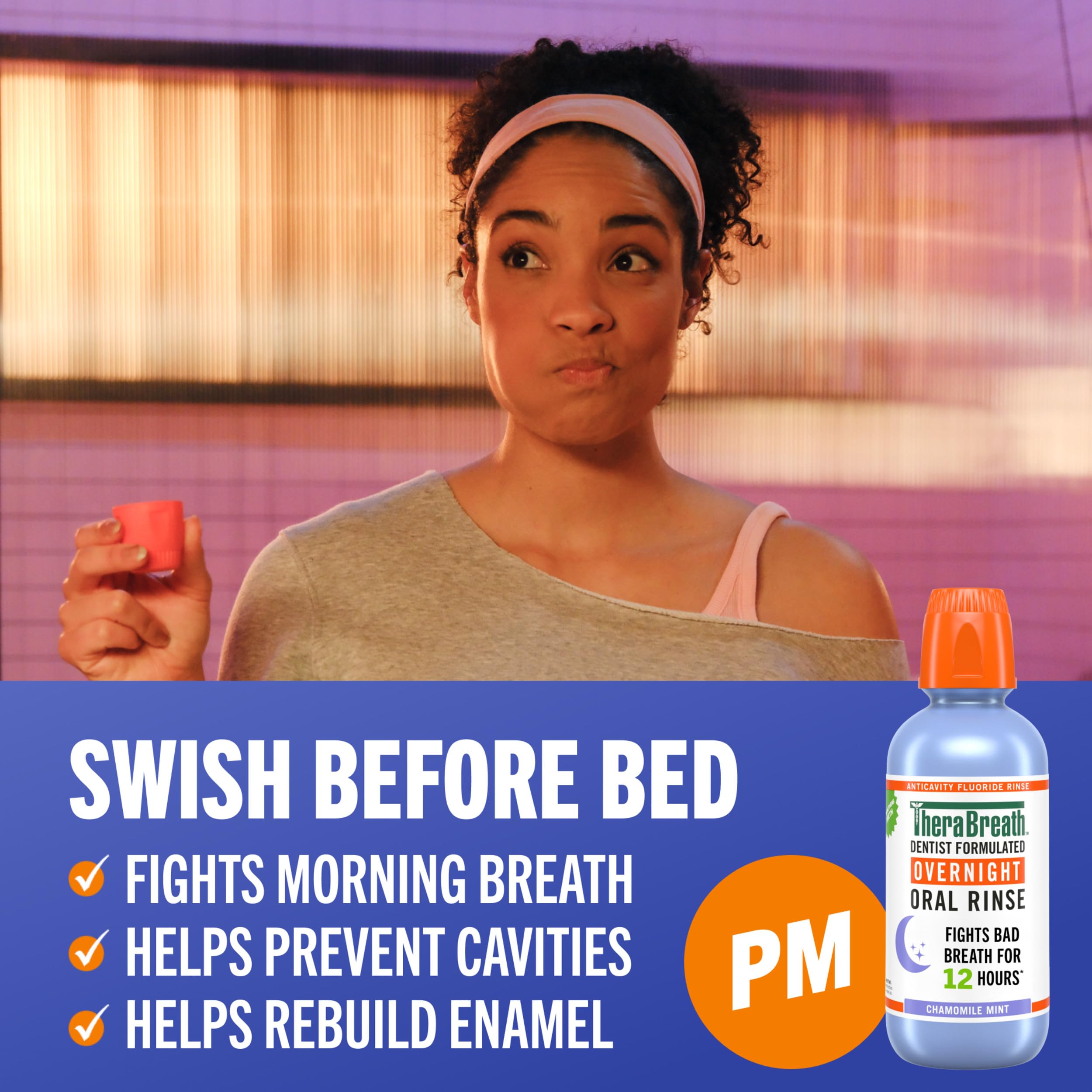 TheraBreath AM + PM Mouthwash Bundle, Morning & Overnight Rinses, 16 fl oz (2-Pack) - 5