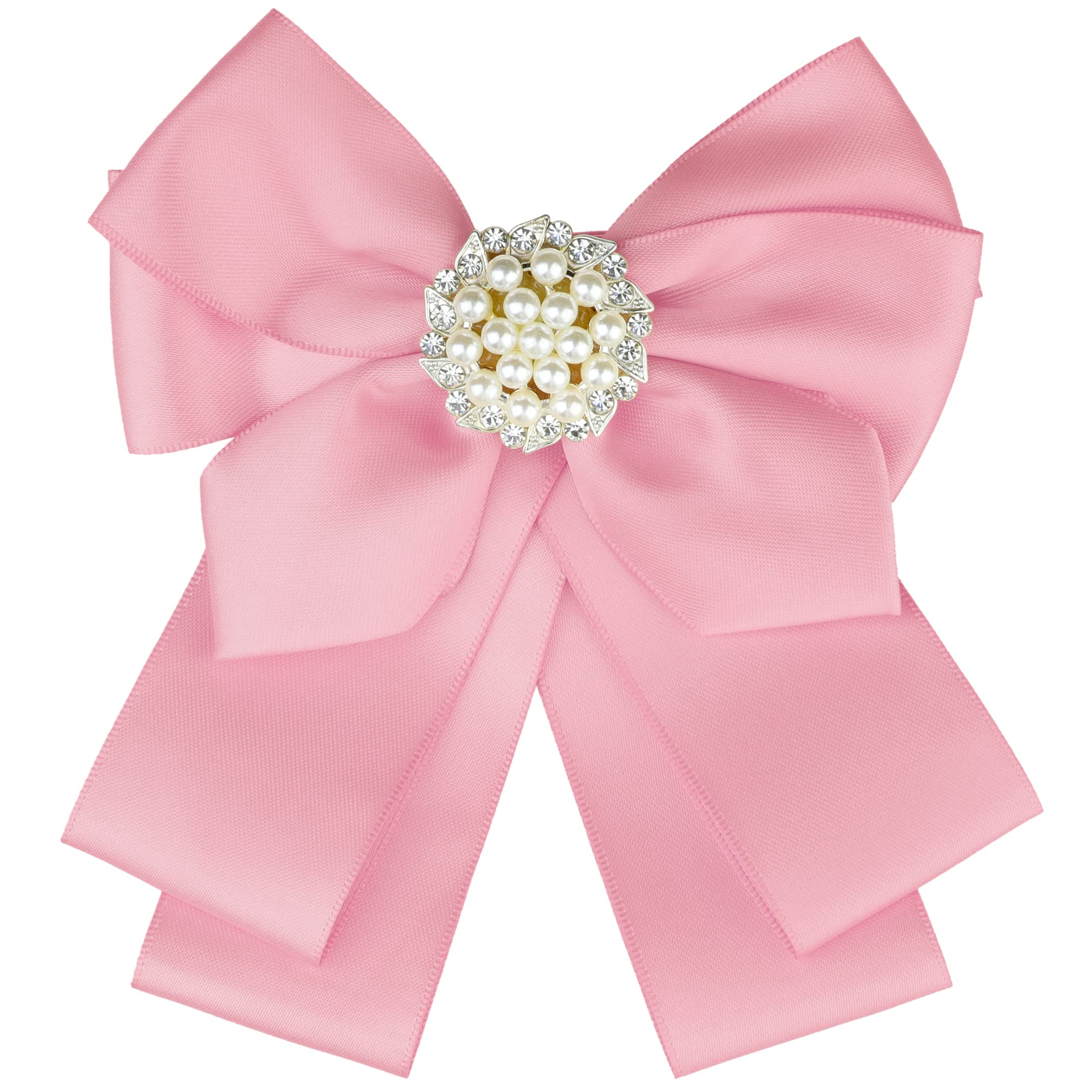 Women School Uniform Faux Ribbon Bowknot Pin Collar Necktie Bow