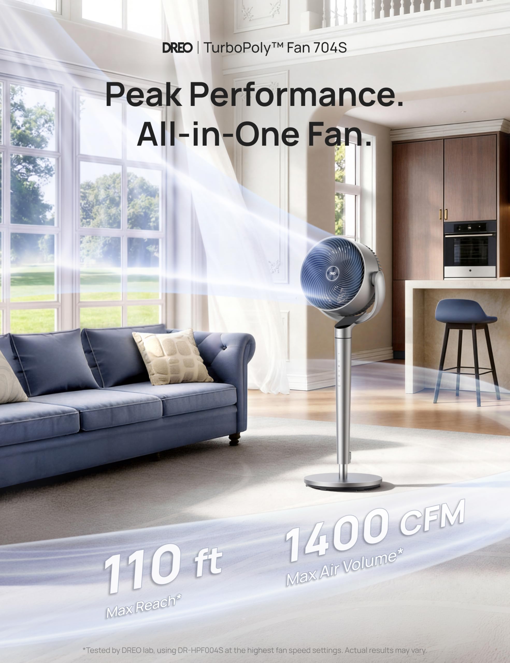 DREO Smart Tower Fan for Bedroom, 120° Oscillating Fan, 12 Speeds product image 13