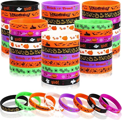 Miniatura 19 de JUNEBRUSHS 64 piezas de pulseras de silicona motivacionales a granel, pulseras de goma coloridas e inspiradoras unisex para estudiantes, maestros
