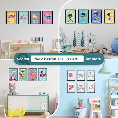 Miniatura 6 de L&O Goods - Pósteres de decoración de guardería de animales para mamá y bebé, juego de 5 impresiones de decoración de habitación de bebé, decoración