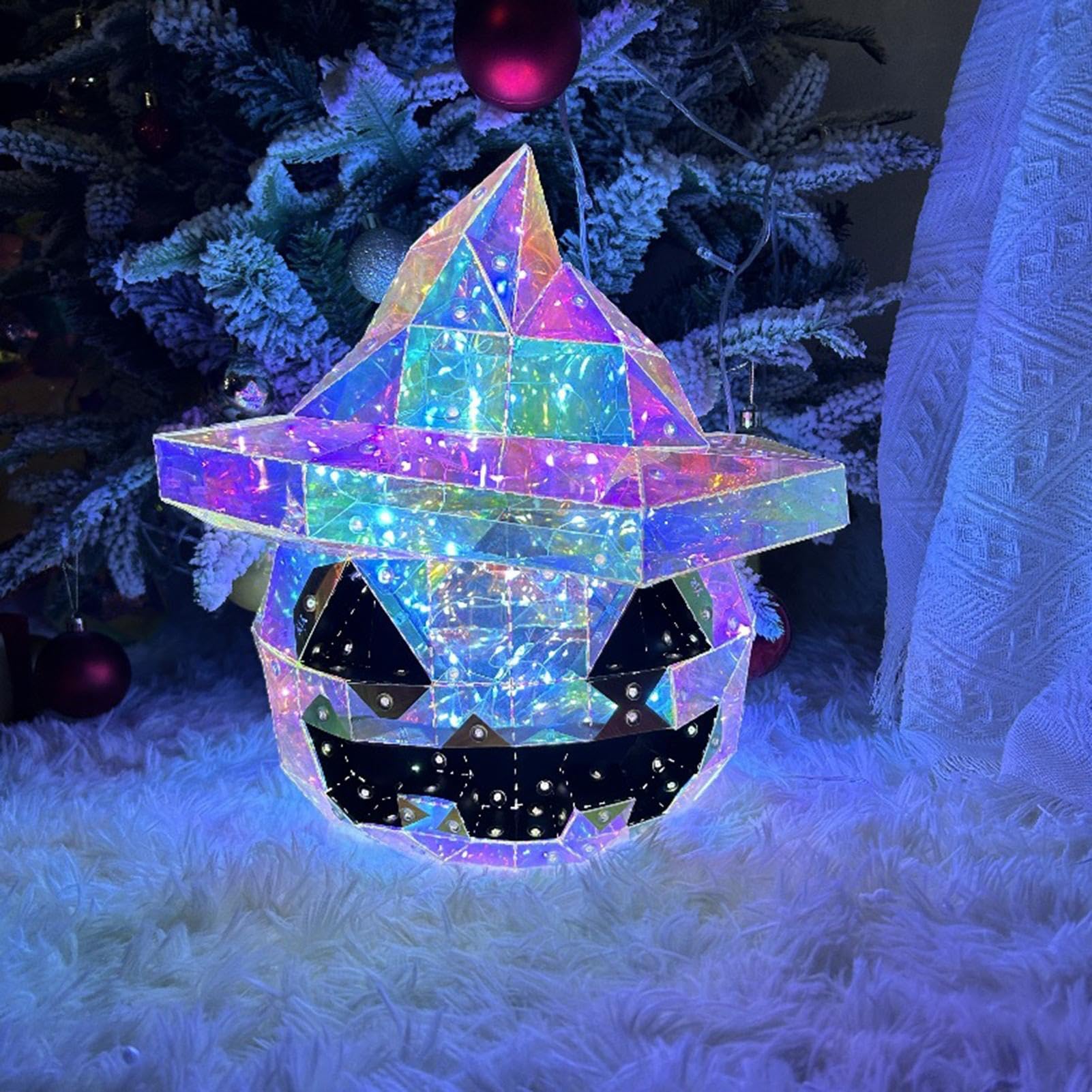 Luces Decorativas de Calabaza Halloween Lámpara Estatua, Accesorio de