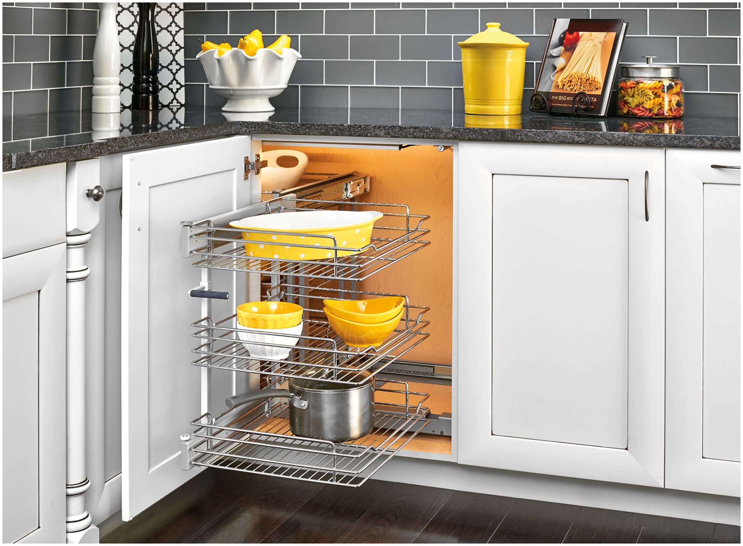 RevAShelf Steel 3Tier Pull Out Organizer for Blind Corner w