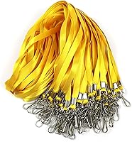 Vista 7 de Beebel 100 cordones morados para insignias de identificación, cordón plano con clip de insignia con gancho en J (morado)