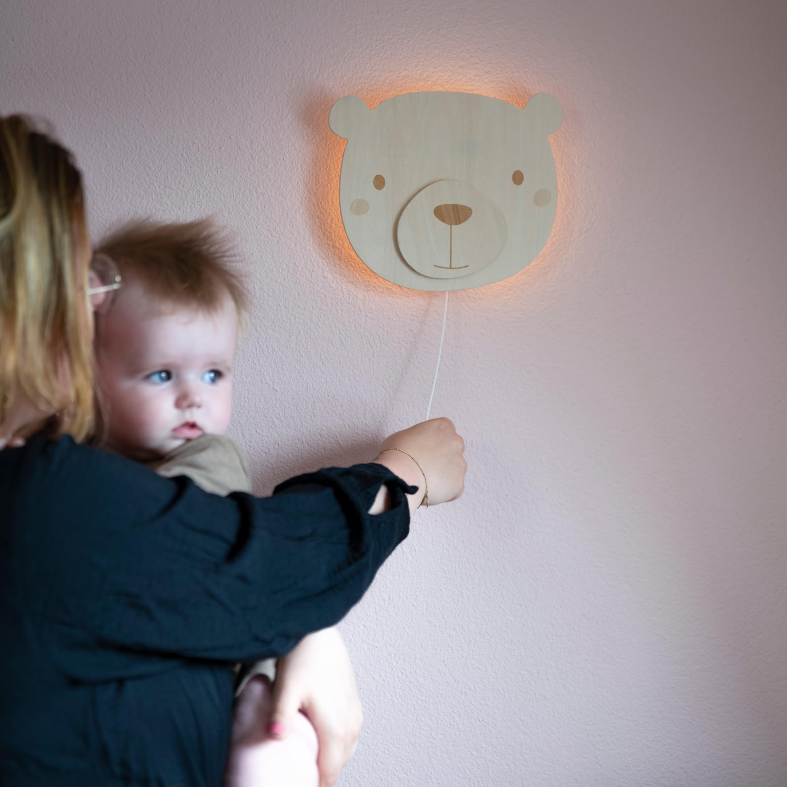 Baby's Only, Wall lamp Bear Wonder, Baby wall Light, LED wall Light, Bear Light Shade, Kids Light, Animal lamp, 25000 Hours - Image 2