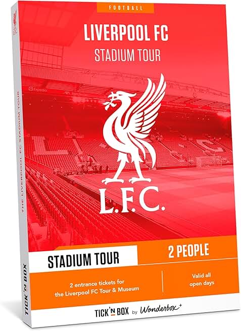 Tick&Box - Gift Box - Stadium Tour for 2 - Visit The Home of Football - Experience Gift for Football Fans - Valid for 2 Years