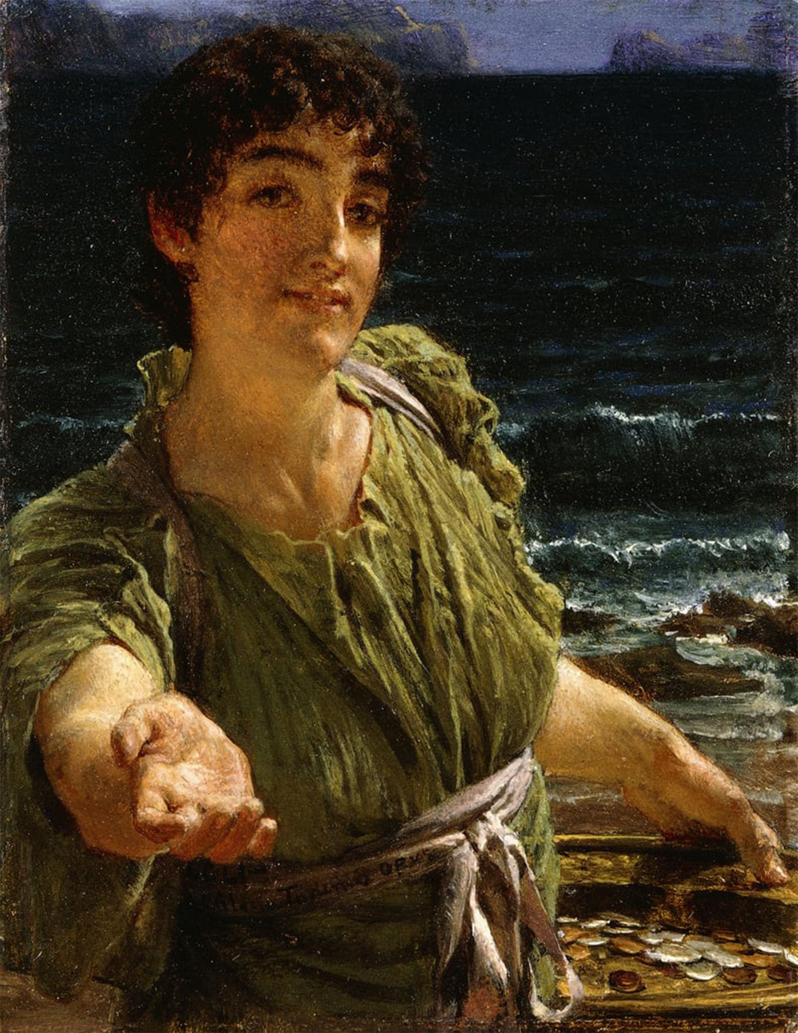 SERENDIPITP Retro Picture Poster Wall Art Pictures Painting a Little Face by Lawrence Alma Tadema Wall Art Canvas Print for Wall Decor 60x90cm