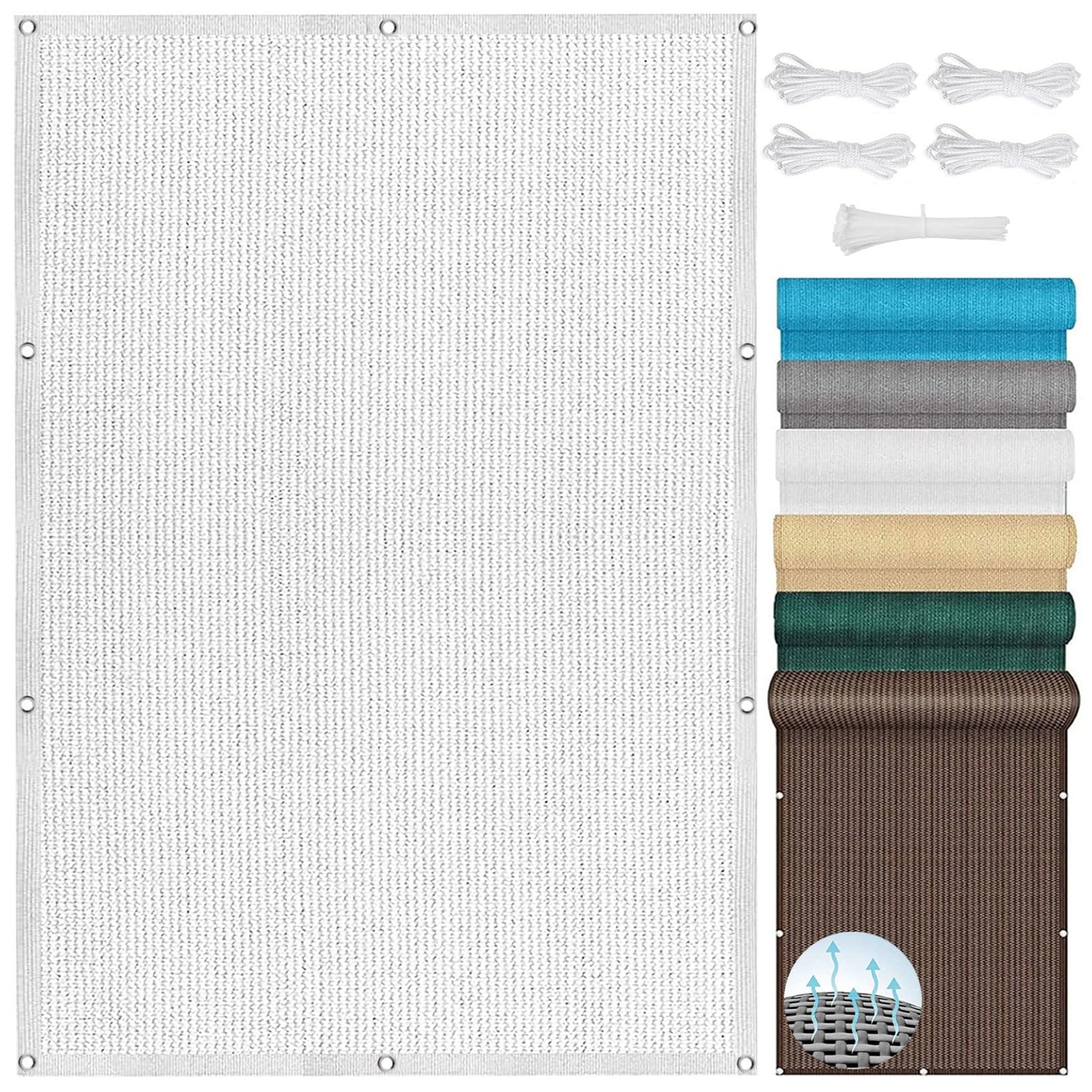 Amazon.de: Schattentuch mit sen 3.5 x 8 m Rechteckig Garten Schattennetz  Uv-Schutz 98% Reifest Ohne Bohren inkl Befestigungsseile fr Camping ...