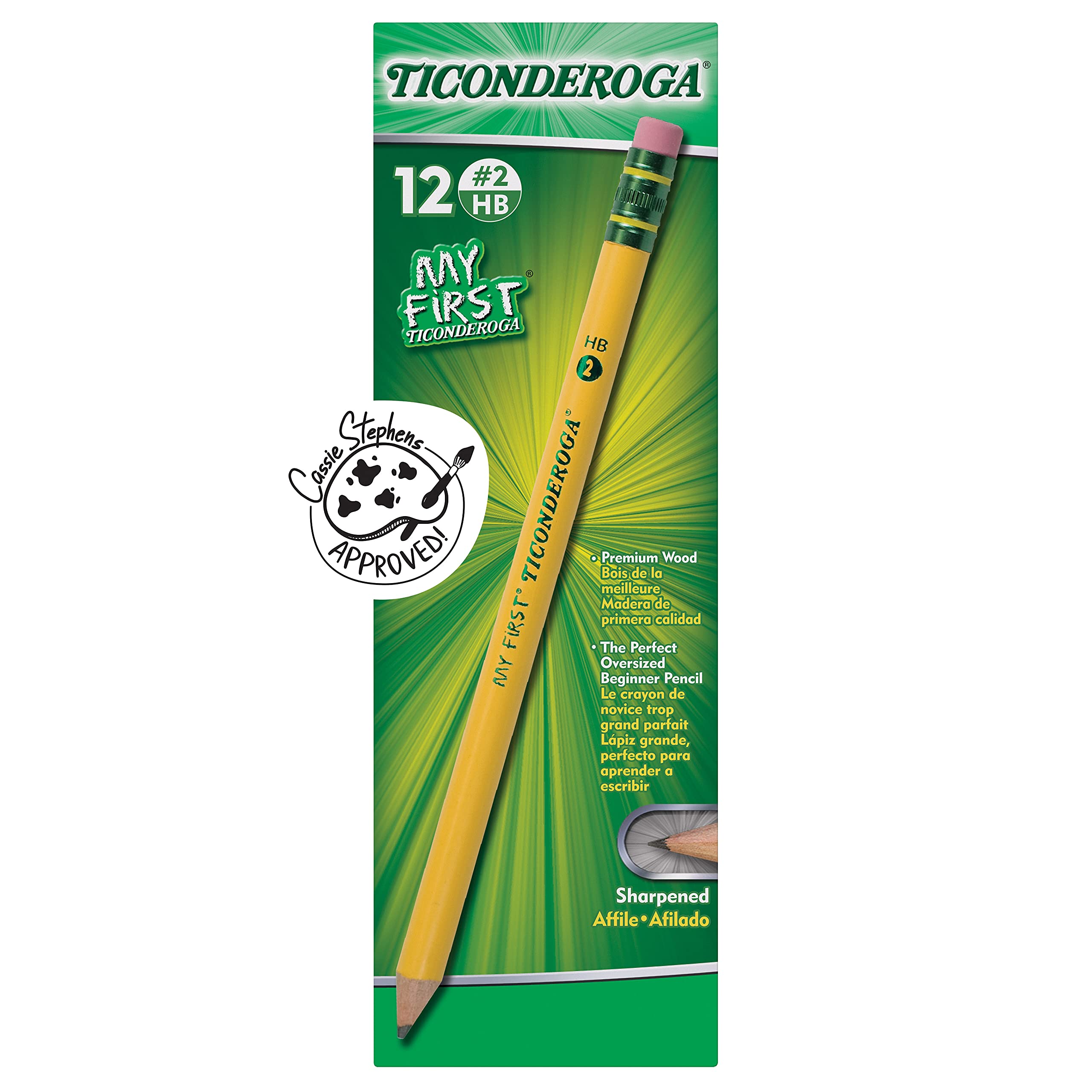 My First Ticonderoga Primary Size 2 Beginner Pencils Box Of 12 Yellow 33312 Pencils Amazon Com Au