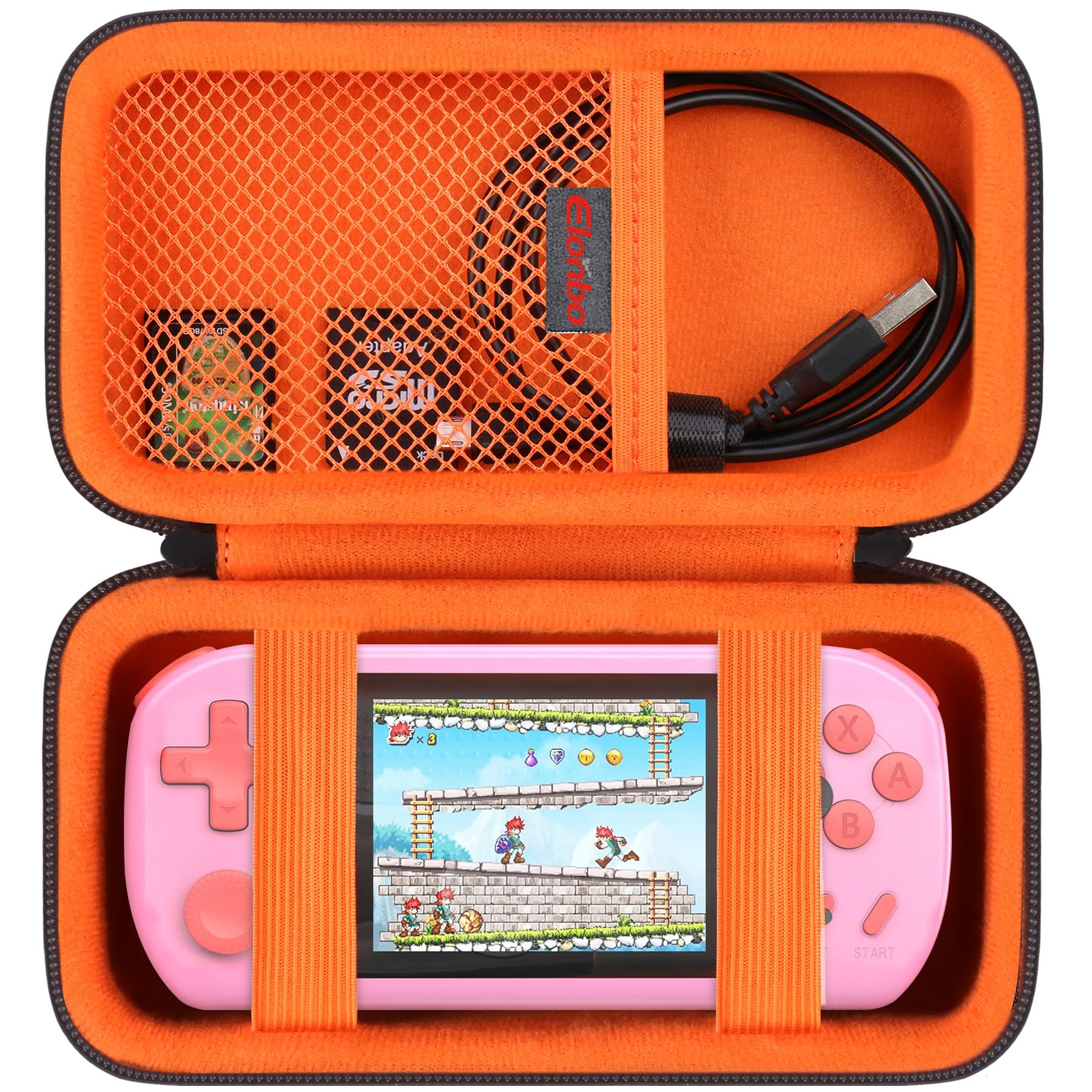 Elonbo Carrying Case for TEBIYOU/ WELLST·G/ TaddToy/ Beijue/ FAMILY POCKET/ CCTU/ X-JOYKIDS/ GREENCREEK/ Beico/ KAVOYI/ GuaiyeyeAP Handheld Game