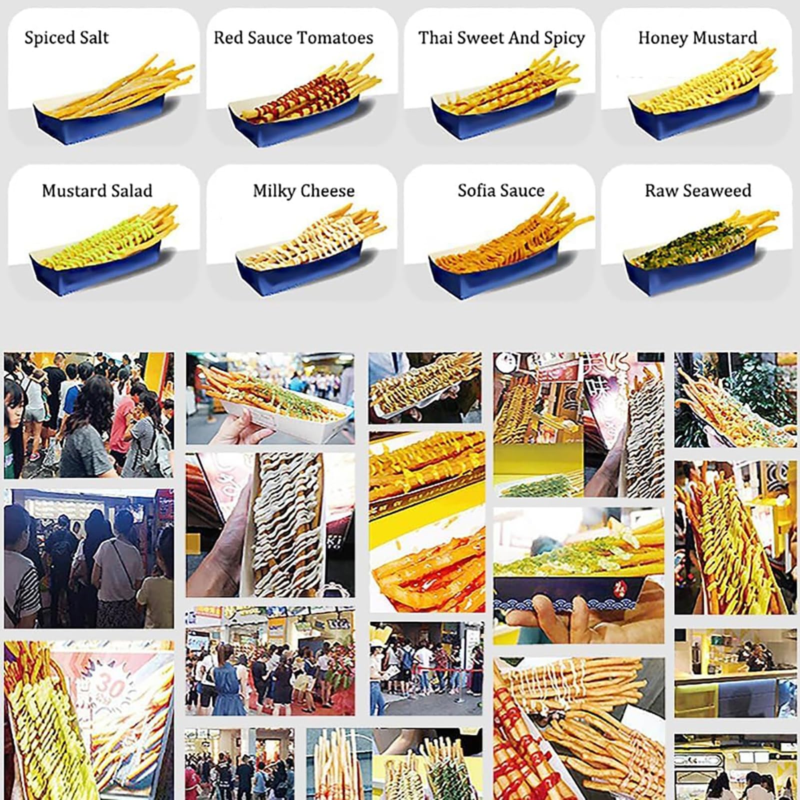 Prensa de patatas manual de acero inoxidable extrusora con cesta para freír para uso doméstico y comercial