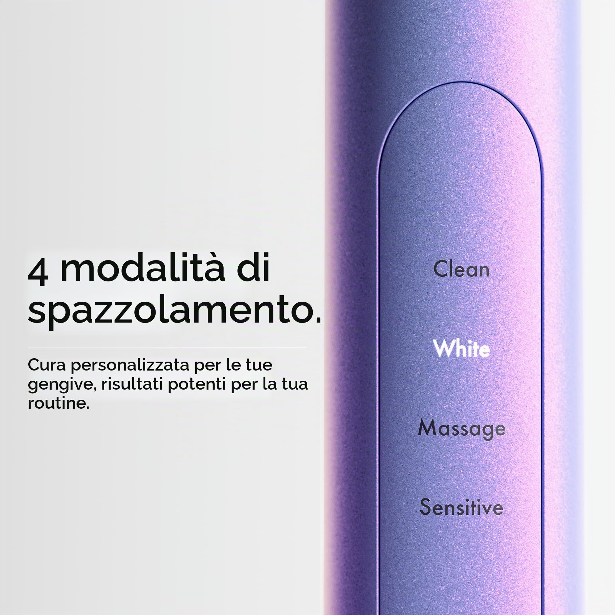 ORDO Sonic+ Spazzolino Elettrico per Adulti, 4 Modalità, Viola Perla | Spazzolino elettrico sonico ricaricabile, 4+ settimane di autonomia, caricatore USB, sbiancamento denti, rimozione placca