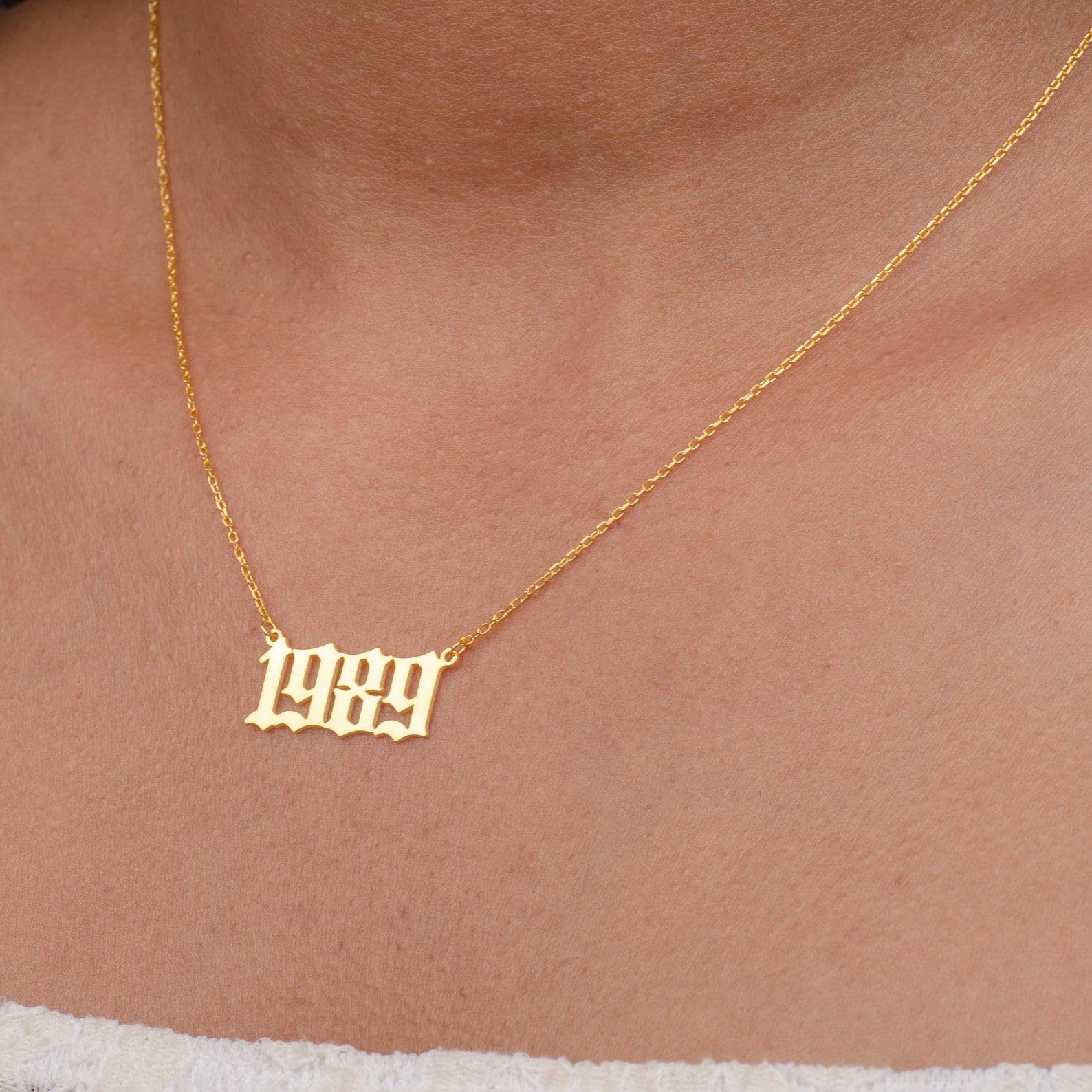 Anno collana, nascita su misura data nome e personalizzato Natale