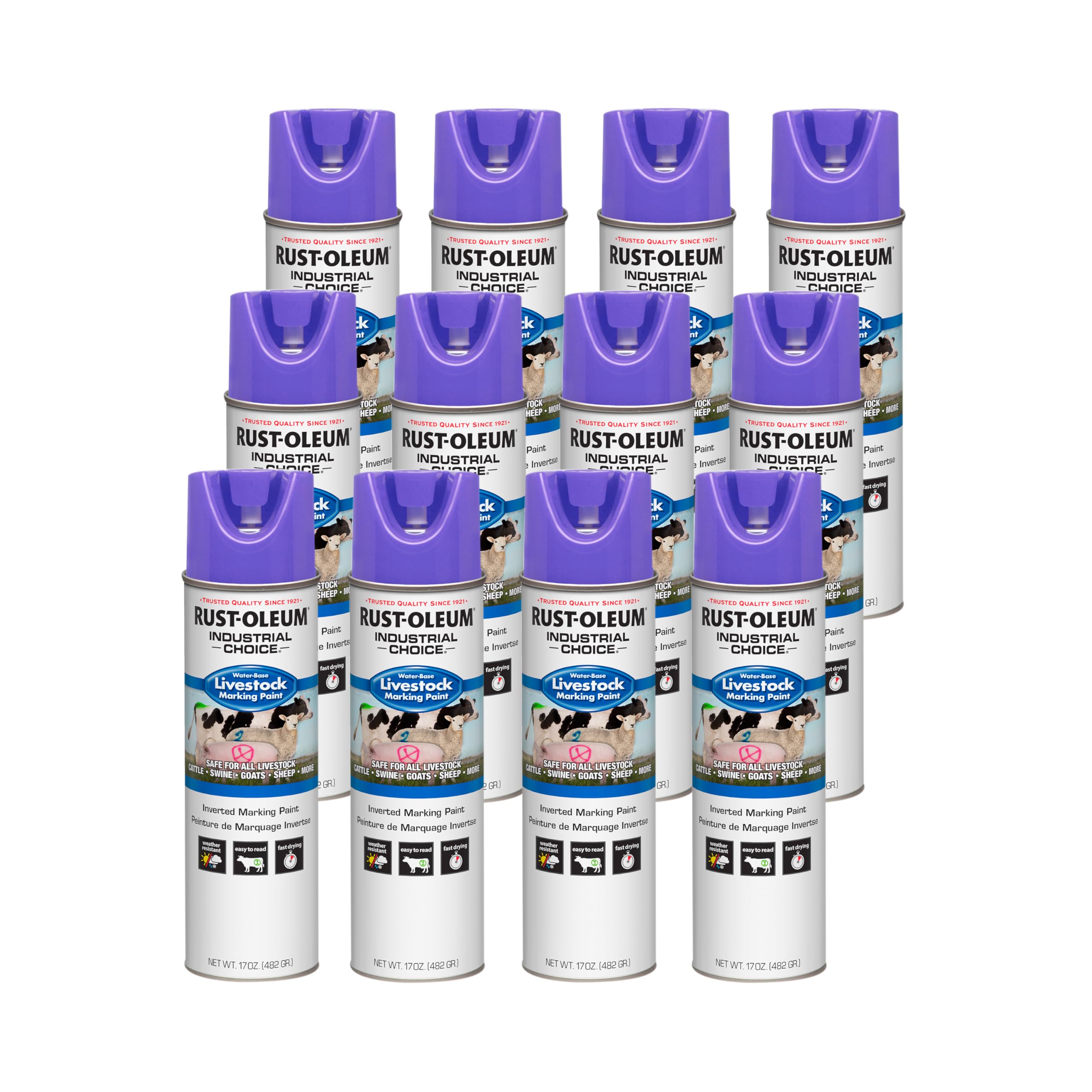 アブ　PRM FENLCE SPBS-702M TZ Rust-Oleum Industrial Choice Blue Field Marking Paint 18 oz