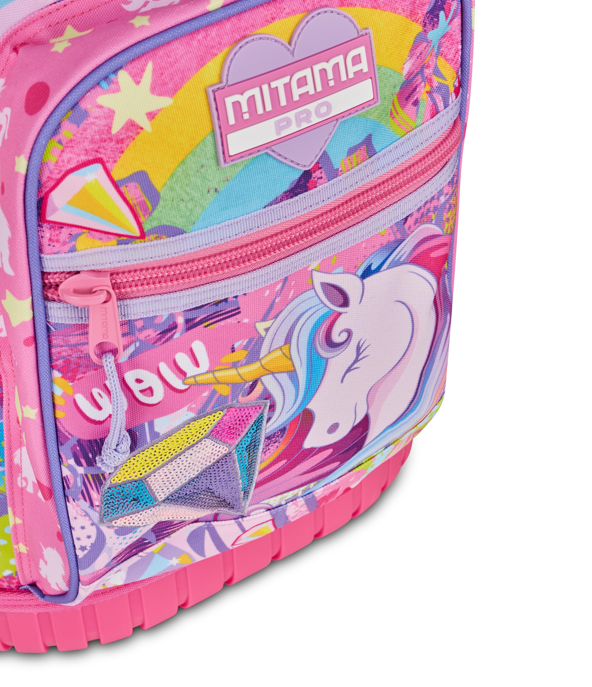 Mitama Trolley Run Extra FAIRYUNICORN, 33 Lt, Doppio Scomparto, Viola, Tasche multi funzione, bambina, Scuola elementare e media, Tempo libero e viaggi