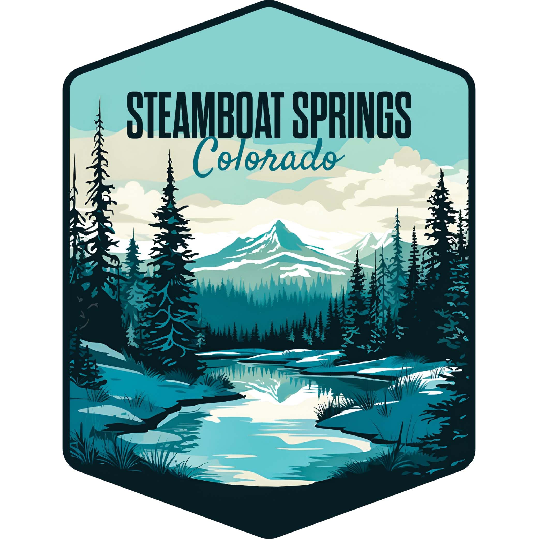 Steamboat Springs Design A Souvenir Vinyl Decal Sticker 2-Inch