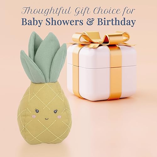 Miniatura 6 de MON AMI Juguete de peluche de piña  10.5 pulgadas, juguetes de peluche de alimentos de frutas para niños y niñas, muñeca de fruta hecha a mano