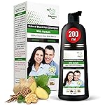 BIOGREEN ROOTS Ammonia-Free & Paraben Free Herbal Hair Shampoo - Hair Dye Shampoo for Women & Men - Natural Color & Herbal Nourishment - No Stain on Skin - Natural Black (200 ml)
