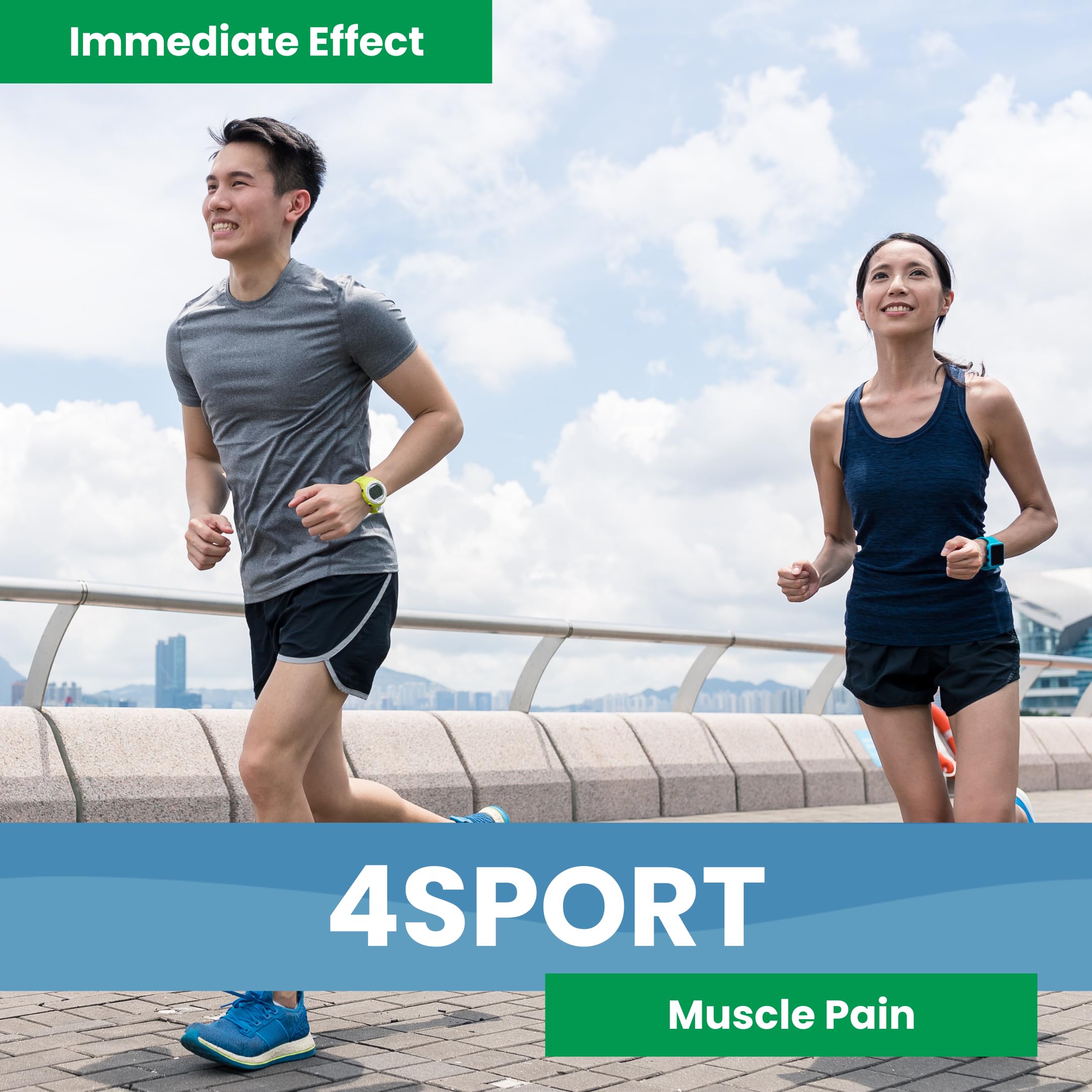 EUSPHERA - 4SPORT - Muscle Balm for Post Workout & Muscle Soreness 100% Natural Relief Body Cream with Hemp, Aloe, Devil's Claw and Arnica 2.5 Oz - Made in Italy