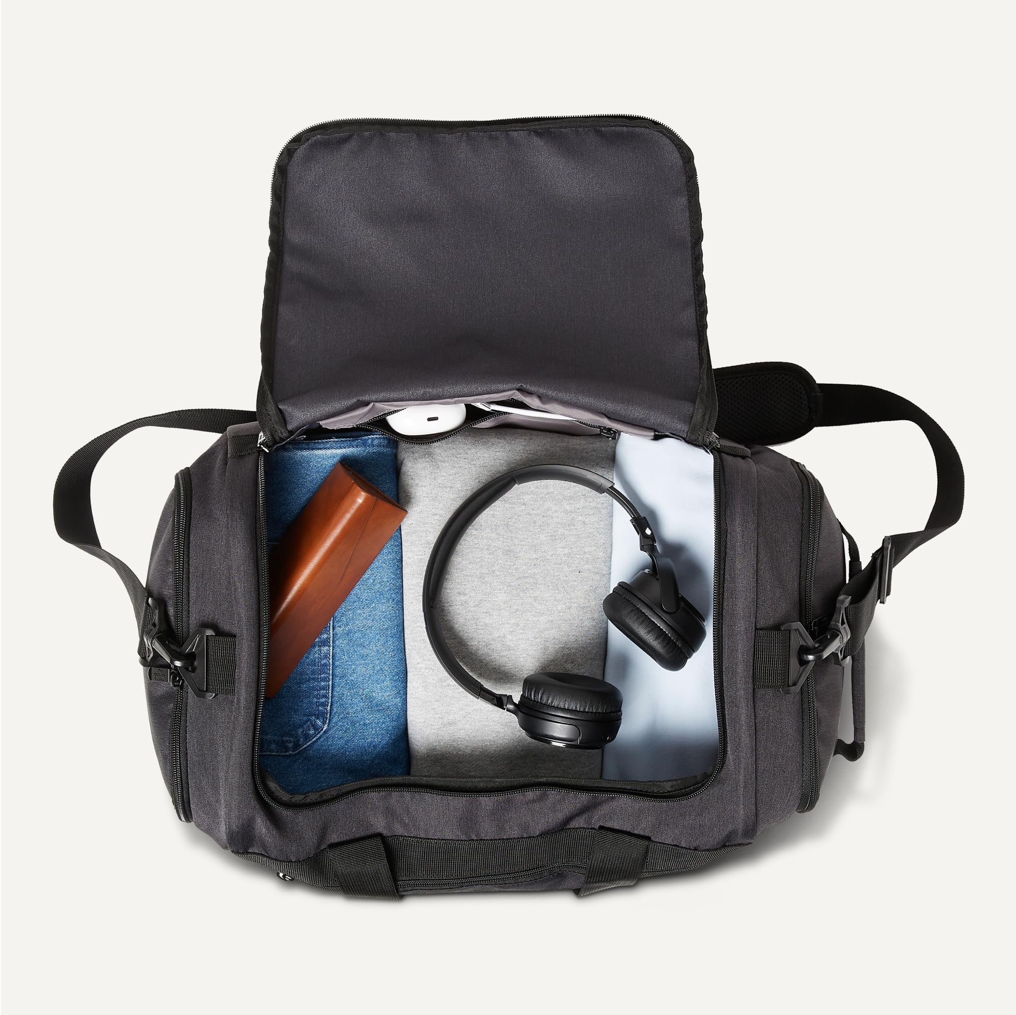 Amazon Essentials Sac de voyage léger avec poche pour vêtements mouillés et compartiment à chaussures, 50.8 cm, Noir