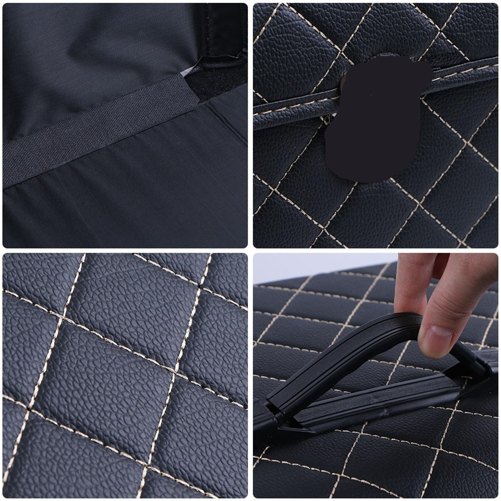 PU-Leder-Kofferraum-Aufbewahrungsbox-Organizer, faltbare Tasche