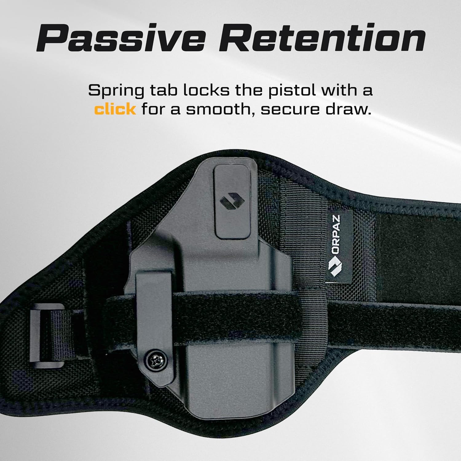 Orpaz Evo Ankle Holster, Passive or Active Retention Ankle Holster for 9mm