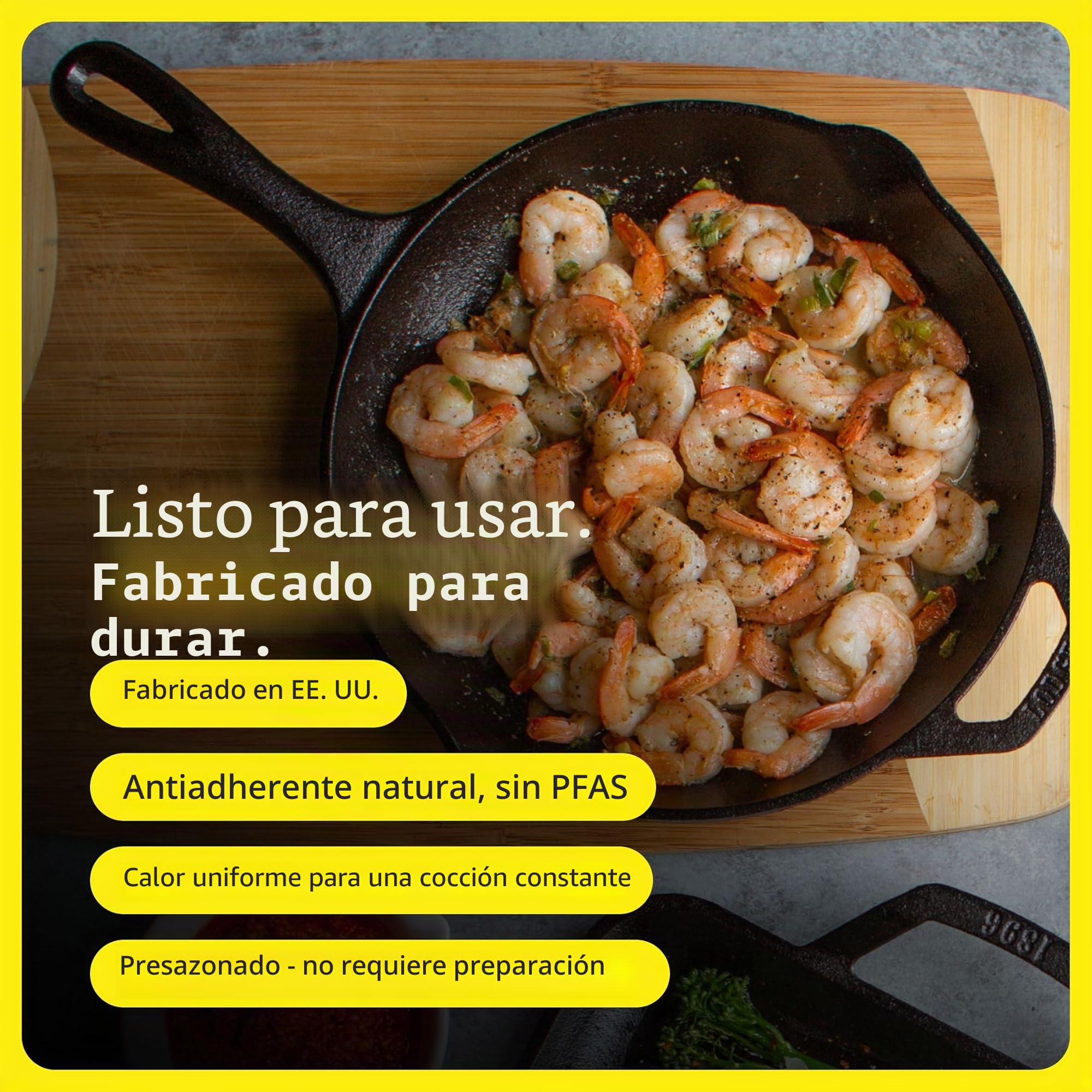 Lodge 26.04 cm/10.25 pulgadas - - Sartén redondo en hierro fundido pre-curado