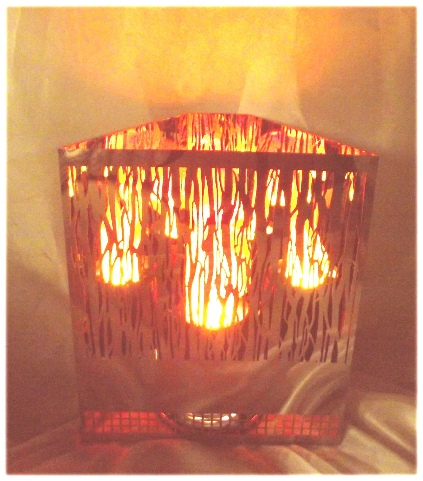 Apando Firebox Flammenleuchte, Halogen Lampe, Deko Leuchte, Vine, H 30 cm, VBX001
