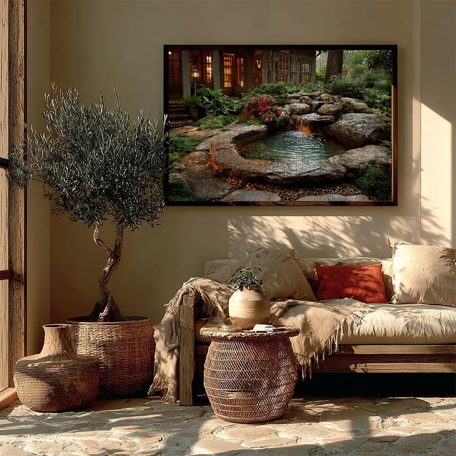 Paysage Puzzle 2000 pièces Adultes, Puzzle Bois 99x70cm, Adultes Jeu éducatif Défi énigme avec Une Boîte d'emballage Exquise, Jeu Relaxant Détente Collection, Cadeau Fille, (Planter) F-8443