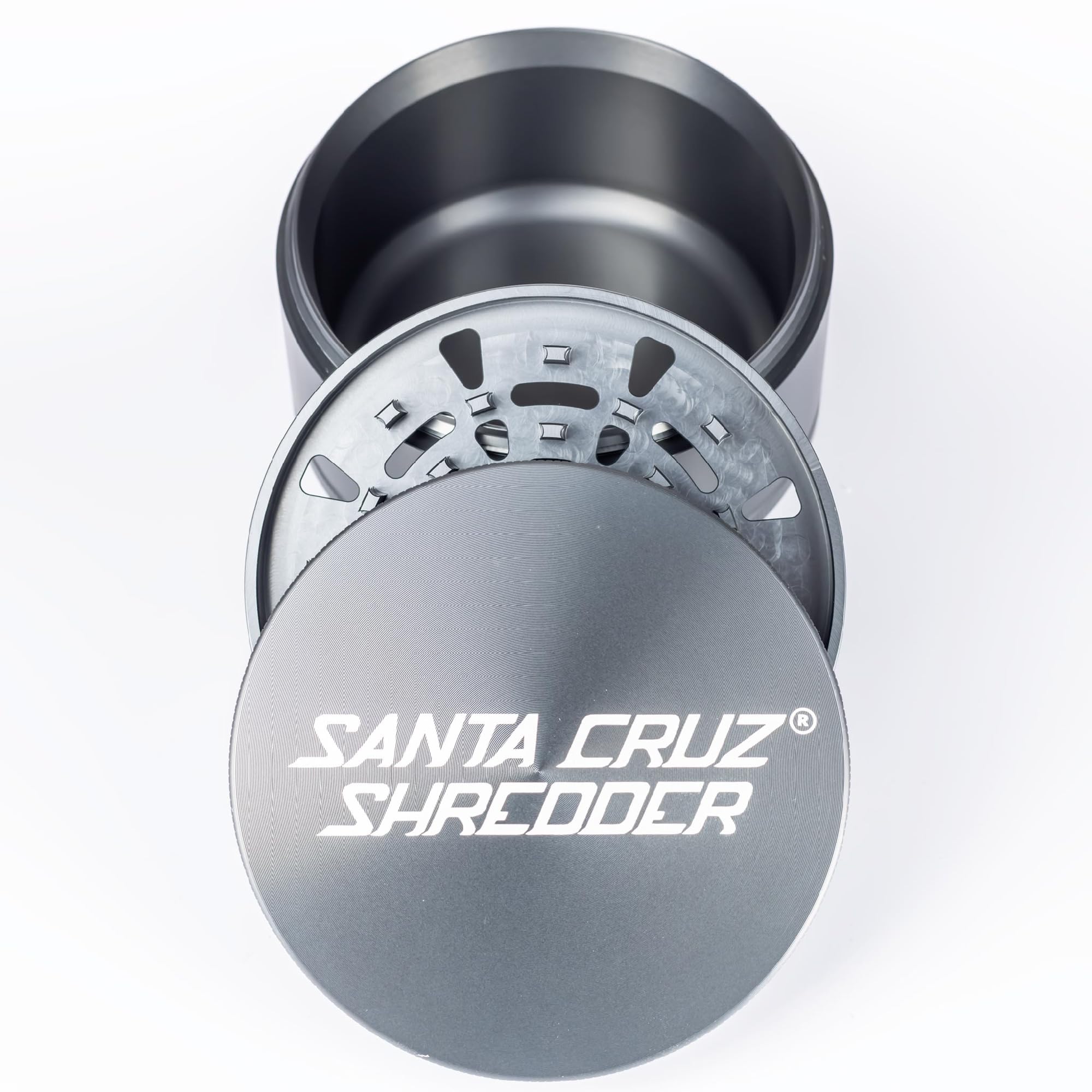Santa Cruz Shredder Jumbo Spice Grinder 3-Piece Metal Gray