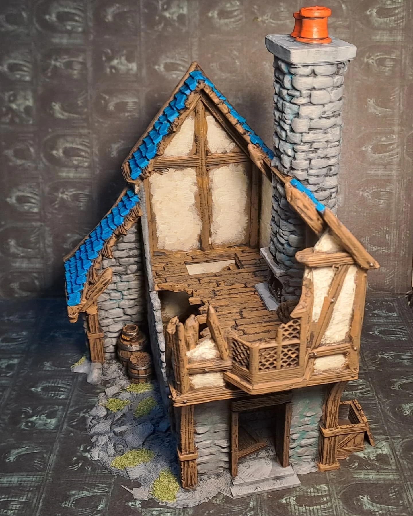Ruined House - Scenery for Wargames and Fantasy Miniatures - 28mm/32mm - 3D Printed - Briarwood House 5 Ruins - Image 2