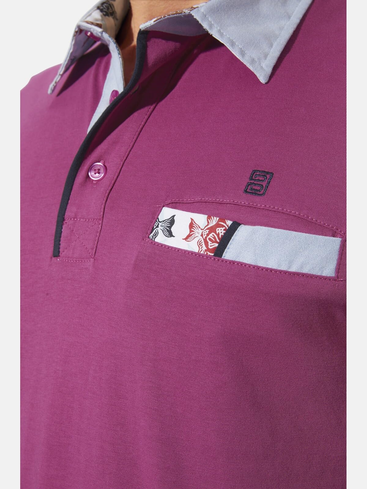 BABISTA Herren Poloshirt Savino | mit Brusttasche, Hemdkragen mit Knopfleiste, Freizeithemd in frischen Farben, Stickerei links, 100% Baumwolle