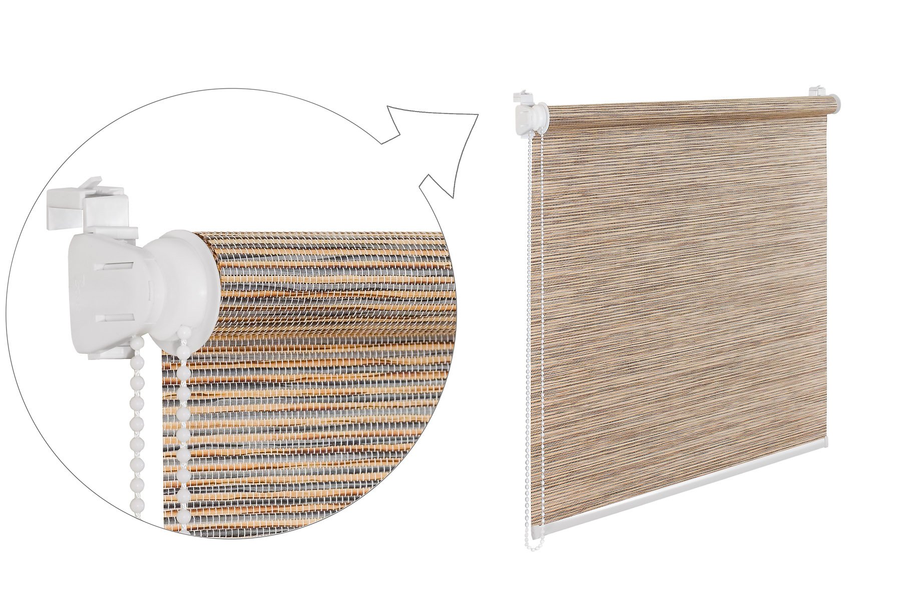 KS Handel 24 FENSTERROLLO Bambus Optik MIX1 115x200 cm SICHTSCHUTZROLLO  KLEMMROLLO OHNE Bohren! ALLE MAE IM Shop! : Amazon.de: Baumarkt