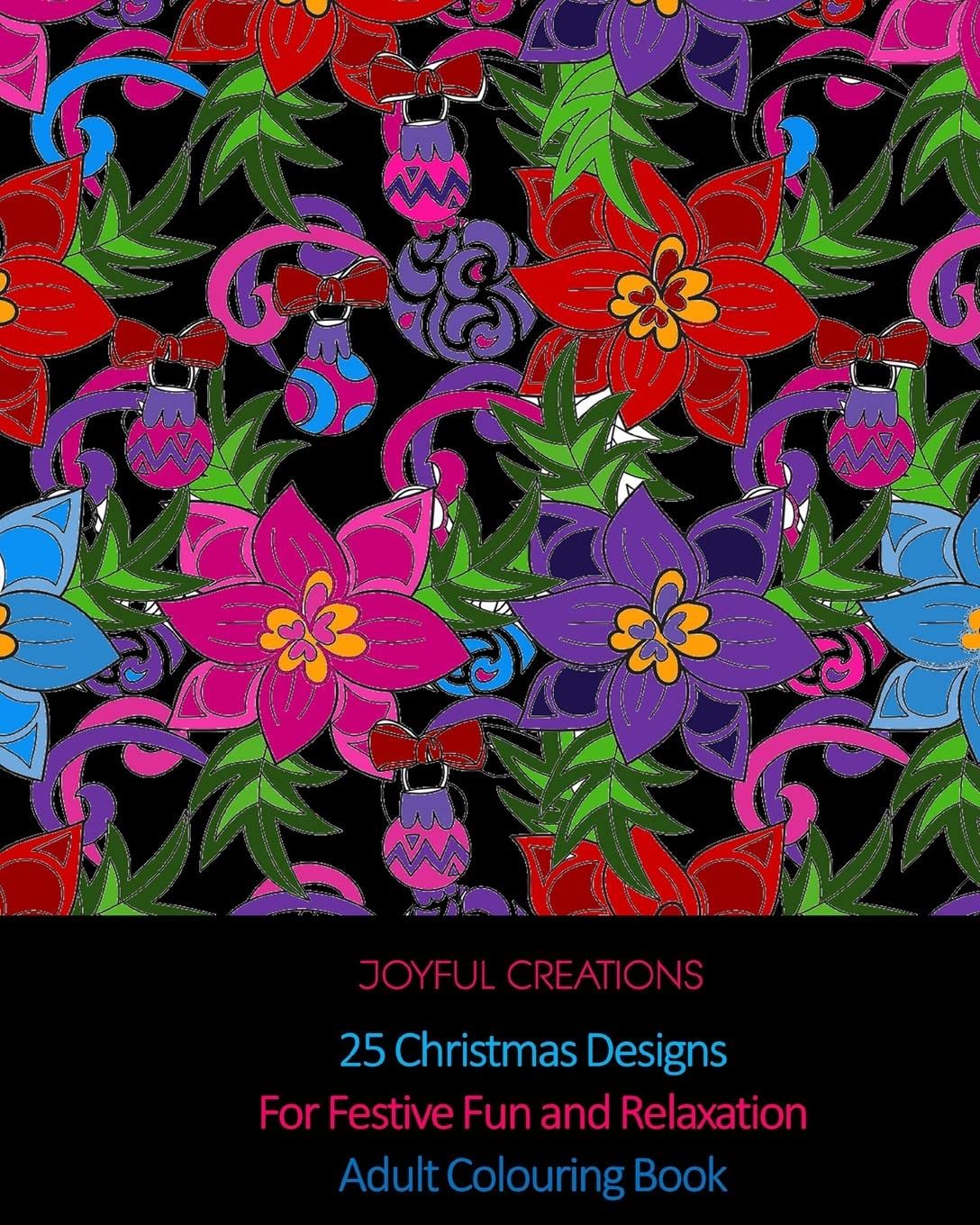 Photo 1 of 25 Christmas Designs For Festive Fun and Relaxation: Adult Colouring Book (UK Edition)