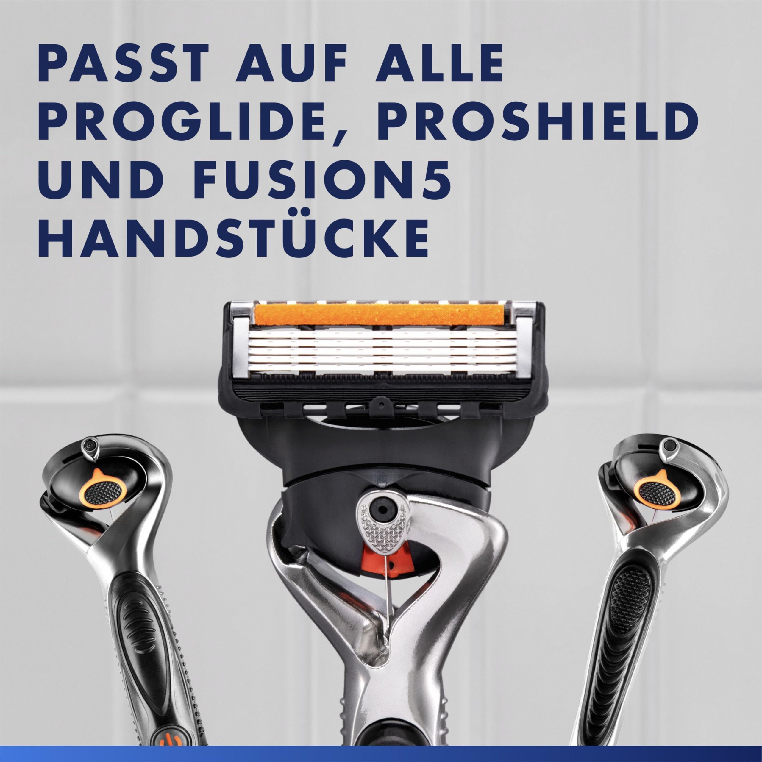 Gillette Proglide Rasierklingen Herren, 12 Original Ersatzklingen, Schwarz - Nassrasierer, 2X Gleitstreifen vor Und Nach Den Klingen für Unglaubliche Gründlichkeit Und Komfort