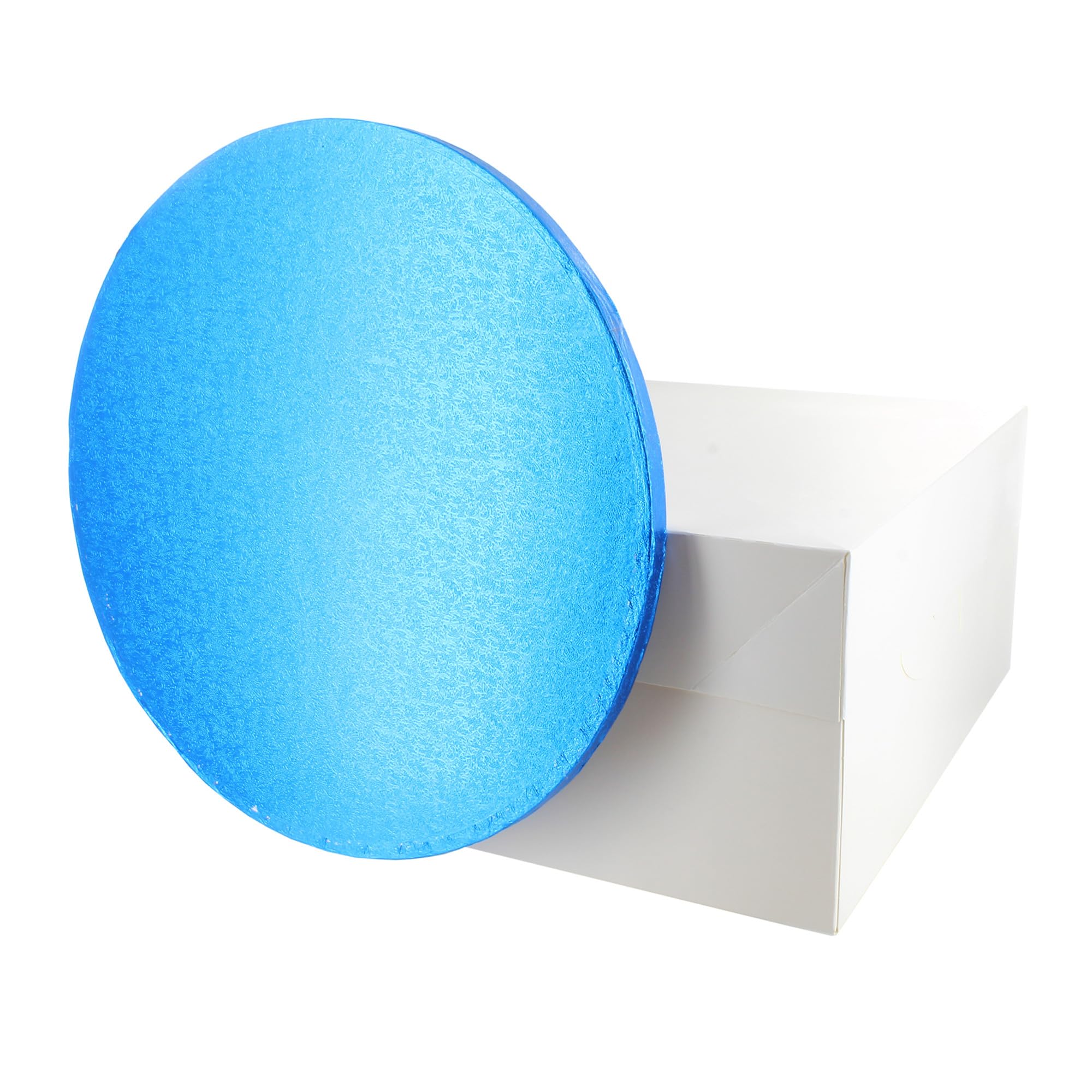 Culpitt Dark Blue Board & Box Set | 12" (30Cm) | White Cake Box & Drum, Box And Cake Board, Storage & Transport Combo