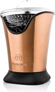 Exprimidor de cítricos Westinghouse WKJM100RG, color oro rosa, 85W de potencia, función antigoteo, filtro de acero inoxidable.